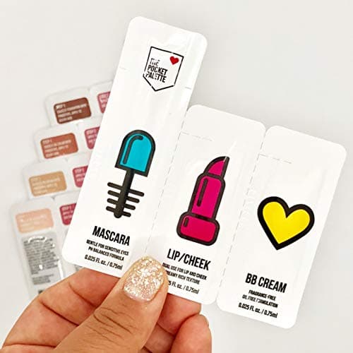 (Makeup Pocket Palette/Shade Color - Medium) (Pack of 3) - Includes Mascara Lipstick & BB Cream - Unique Travel Size Cosmetics - Perfect Ladies Gift For Any Party Or Holiday