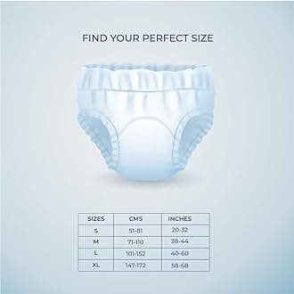 Adult Diaper Pants | Double Extra Large (2XL) |Waist 152-205 cm (60-80 inches) |High Absorbency -10 Hrs |Leakproof |Breathable |Odourless |Elastic Waist |Men & Women | 20 Units, Pack of 2