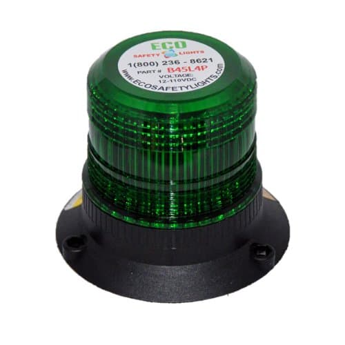B45L4PAC 85-265V AC LED Emergency Warning Safety Light Medium Beacon Strobe Effect 110V 120V 220V 240V (Green)