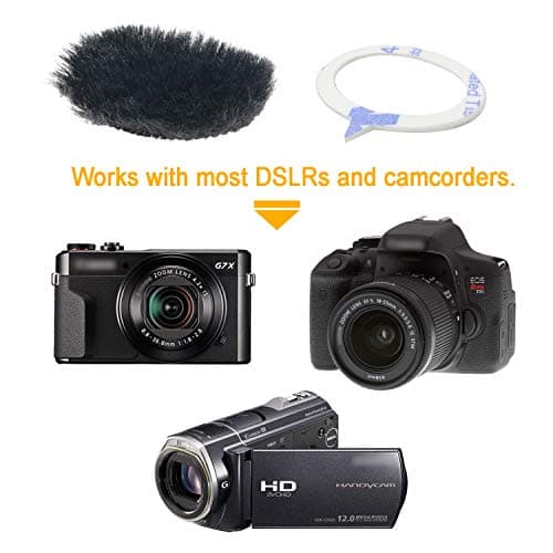 SUNMON Camera Mic Windscreen, Furry Wind Muff Wind Cover for DSLRs Mic Outdoor Windshield (8 Pack)