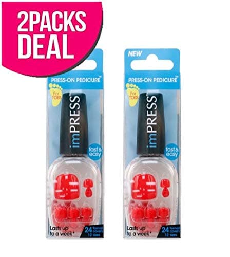 2-PACK! Broadway Nails imPRESS Press-On Pedicure (BIPT040)