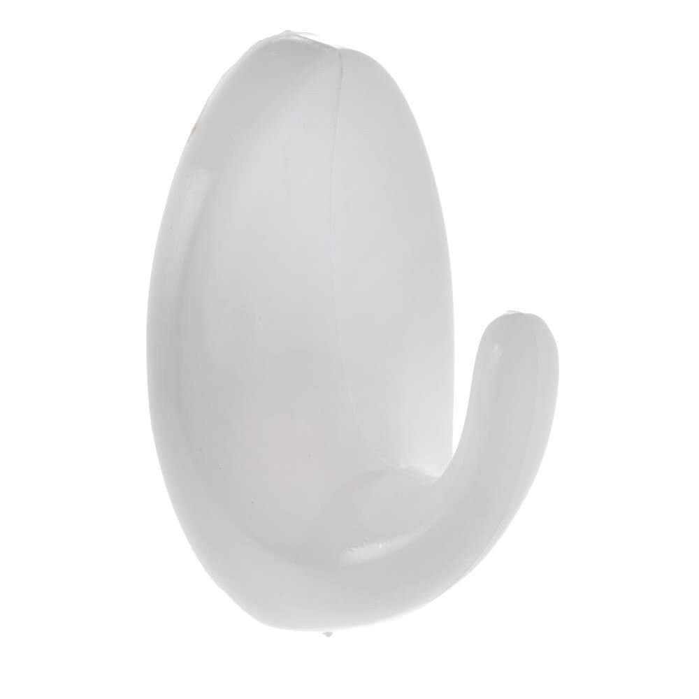 5 x White Oval Self Adhesive Door Hooks Large