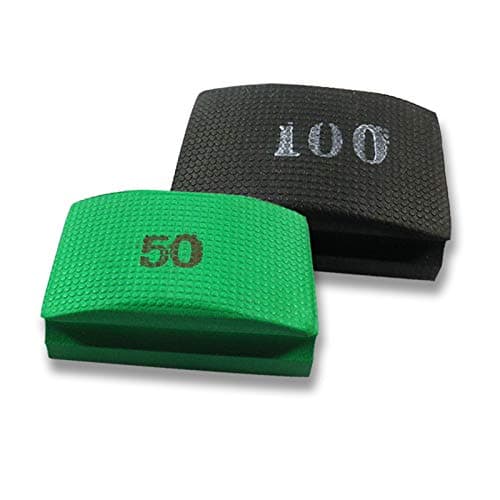The original diamond hand sanding pad, sanding sponge, 2 pieces Grain size 50, 100, for marble, glass, artificial stone, granite, natural stone, ceramics.