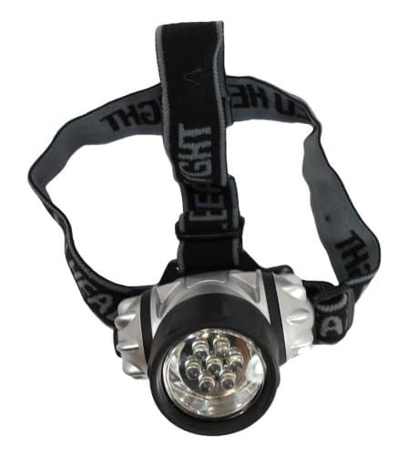 ThinkTank 7 LED Headlamp Water Resistant Light - For Head, Hat Or Helmet, With Elastic Head Strap