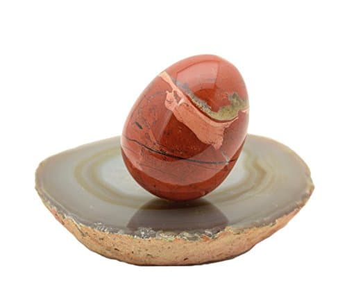 Red Jasper Yoni Eggs (Medium (30x40mm), Drilled)