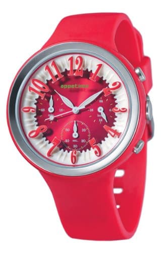 Appetime SVD54009 – Wristwatch Women's, Polyurethane Strap Red