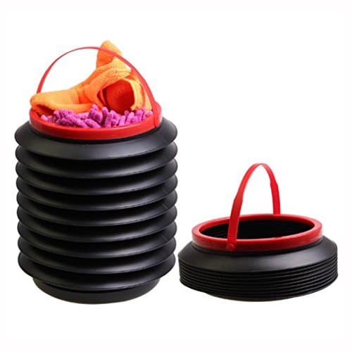 SAYLAVE Car Container Foldable Telescopic Storage Box Storage Cylinder Barrel Black