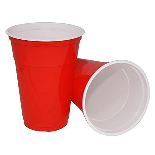 belgravia Red American Party Cups 16oz/455ml - | Red Cups - Ruby, Apple Red, Plastic Cups - Disposable Cup, Partyware, Party Accessories