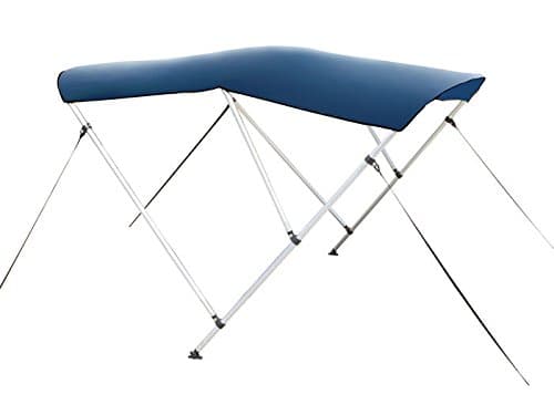 ODCW Polyester Bimini Top and Boot with 3 Bow Frame 6'L X 54" H, 67"-72" - Navy Blue