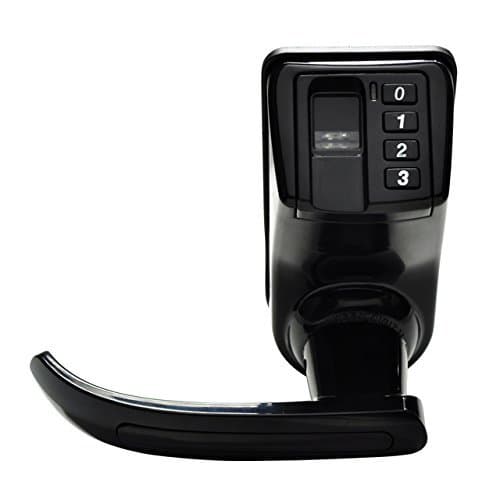 Biometric Fingerprint Keyless Keypad Password Access Control Door Lock Adel DIY-3398 Max 120 Fingerprints Capacity (Black)