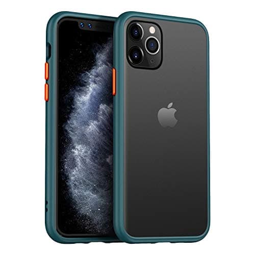 MKOAWA Slim Fit for iPhone 11 Pro Case 5.8 Inch, Translucent Matte Case with Soft Edges, Shockproof Protective Case Cover for Apple iPhone 11 Pro (2019) - Green