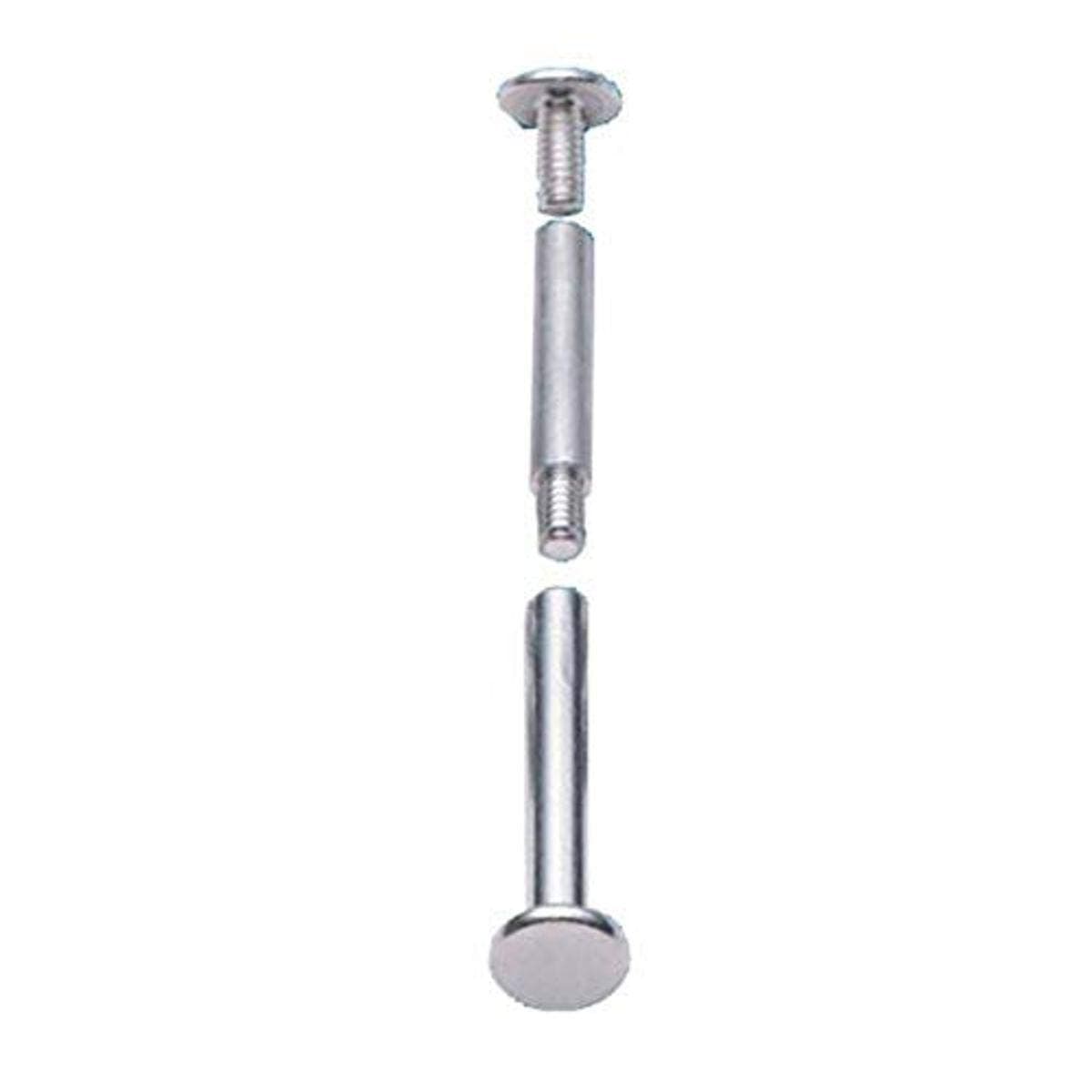 Charles Leonard Aluminum Screw Posts, 2 Inch Post Length, Silver, 100-Pack (3710L)