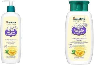 Himalaya Baby Lotion with Pure Cow Ghee & pH 5.5 (400 ml) + Himalaya Baby Head to Toe Wash with Pure Cow Ghee & pH 5.5 (100 ml)