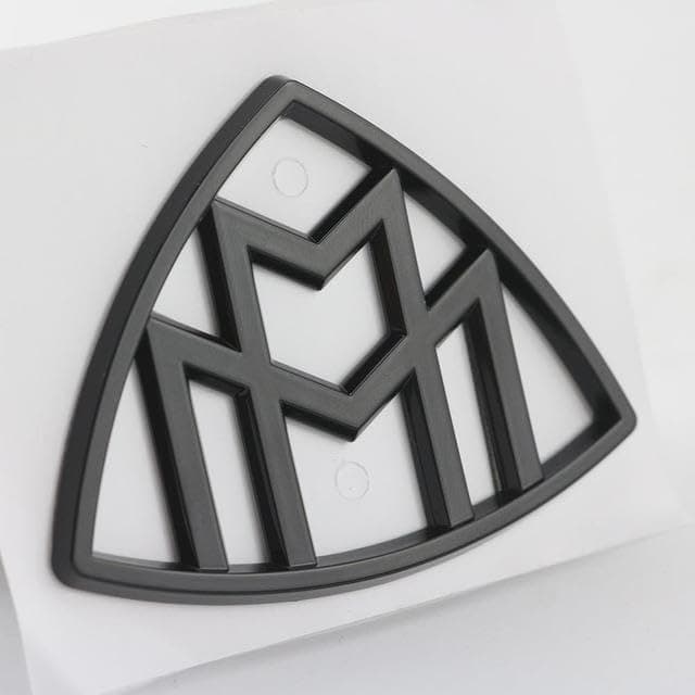 Auto Part - 3D For Maybach Side Emblem ABS Car Logo Sticker Rear Bumper Tail Door Trunk Sticker Car Rear Emblem Sticker Accessories (1pcs trunk black)