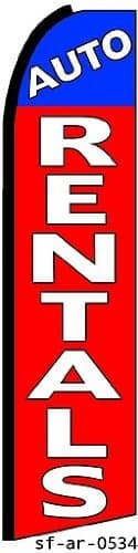 AUTO RENTALS X-Large Swooper Feather Flag