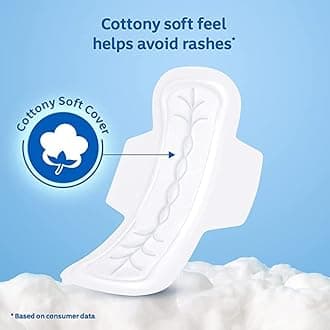 Stayfree Secure Cottony Soft XL Wings Sanitary Pads For Women, 20s x 3 (60 Napkins)