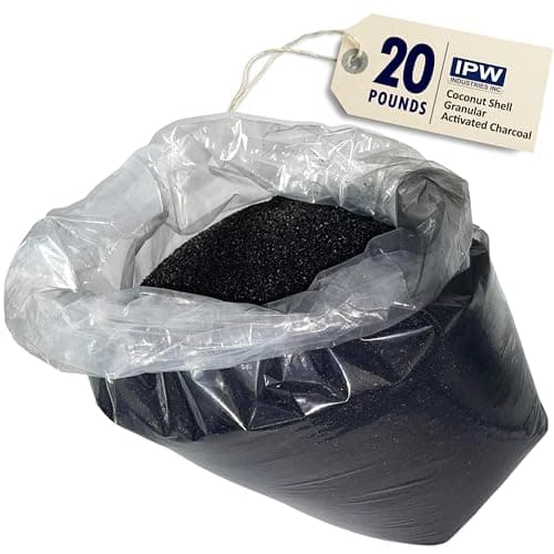 IPW Industries, Inc. - Bulk Activated Carbon - Coconut Shell Granular Activated Charcoal (GAC) for Water Filtration and Replacement Media (20lbs.)