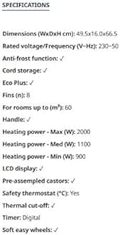 De'Longhi TRDX40820E Oil Filled Radiator, Multicolour