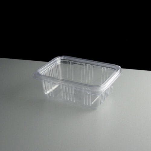 Cristal 250 ml Clear Hinged Lid Salad Container, Pack of 50