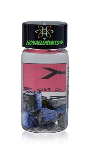 Potassium Metal Element 19 Sample K, Labeled Glass Vials 99.8% Pure 1 Gram Under Mineral Oil