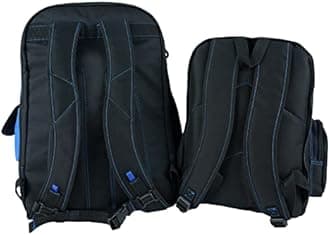 MELOTOUGH Electrician Tool Bag Welding Tool Backpack with Helmet Catch Heavy Duty Tool Organizer Bag for Electrician, Carpenter,Tradesman,Construction,HVAC,Welder (Blue)