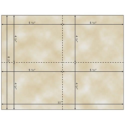 Burris Computer FormsFour-of-a-Kind Postcards Standard Olde Parchment Blank Postcards (1,000 sheets/4,000 postcards)