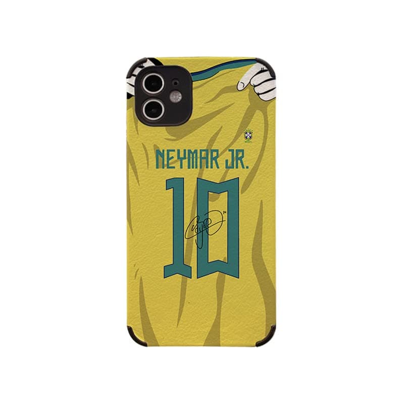 Cool Neymar Soccer Phone Case for iPhone 12 Mini Case, Creative Jersey Shock Absorption, Soft Skin Frame Support Black Phone Case for Teen Girls and Boys, Women and Men(n,12mini)