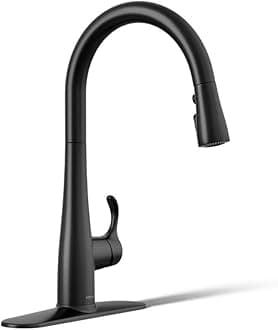 KOHLER Simplice Response Touchless Pull Down Kitchen Faucet in Matte Black, K-22036-BL