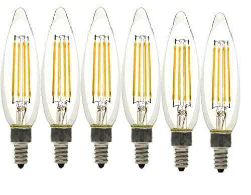 Utilitech 6-Pack 40 W Equivalent Dimmable Soft White B10 Vintage LED Decorative Light Bulb