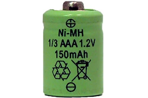 16 X 1/3 Aaa 150 Mah Nimh Battery - Button Top (For Solar Lights)