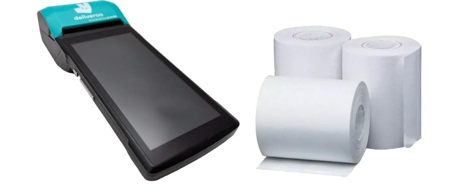 Replacement Receipt Paper for Deliveroo Sunmi V2 Device, 20 Rolls