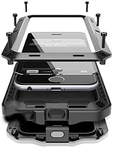 Marrkey for iPhone 11 Pro Max Case,Full Body Protective Heavy Duty Shockproof Tough Armour Aluminum Alloy Metal Case with Silicone Built-in Screen Protector for iPhone 11 Pro Max 6.5 Inch - Black