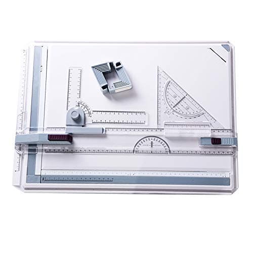 A3 Drawing Table Board, Adjustable Measuring System Angle Parallel Motion Drawing Board