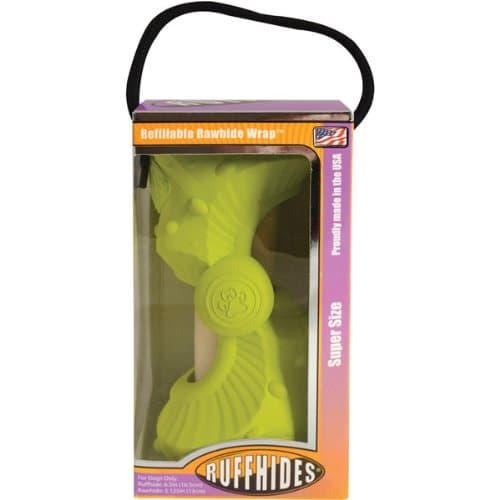 Ruffhides Refillable Chews with Beehide Super Size in Green