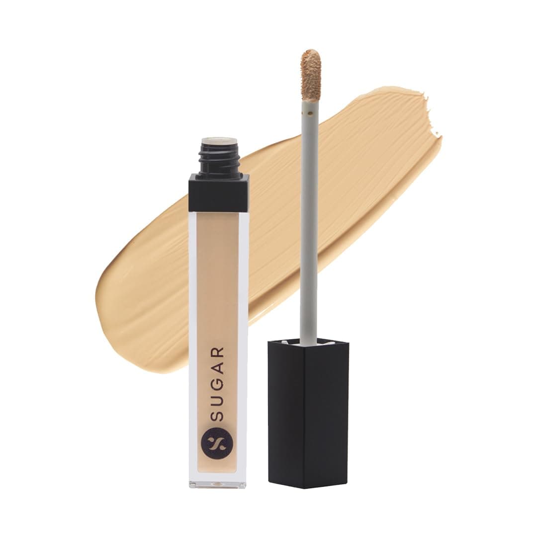 SUGAR Cosmetics Magic Wand Waterproof Concealer - 12 Con Leche (Light, Golden Undertone) Full Coverage Waterproof Longwear Formula