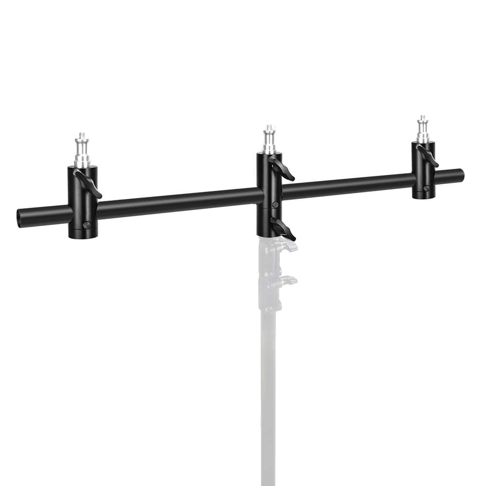 UTEBIT T Bar Light Stand With 1/4 Screw Adapter Heavy Duty LED 3 Flash Bracket Hardware Tripod Cross Bar 3 in 1 Stage Lights Equipment Photography Accessories For Photo Video Studio