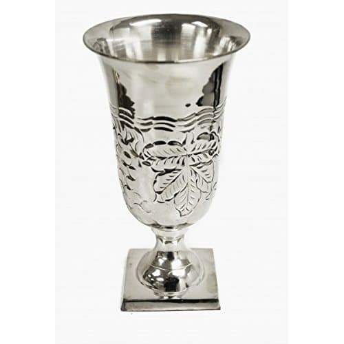 Nickel Plated(Silver) Vase on Brass Height 9"
