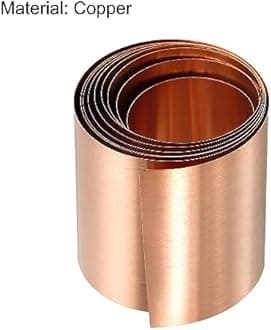 uxcell Copper Sheet Roll, Metal Foil Plate 1000mm x 40mm x 0.6mm
