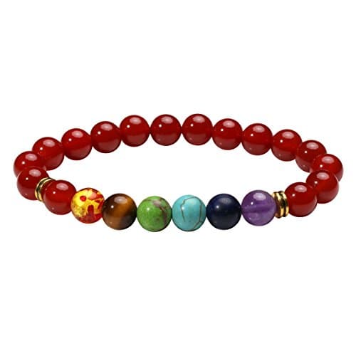 Eigso7 Chakra Diffuser Bracelets Set for Women Men Reiki Healing Meditation Lava Rock Stone Beads