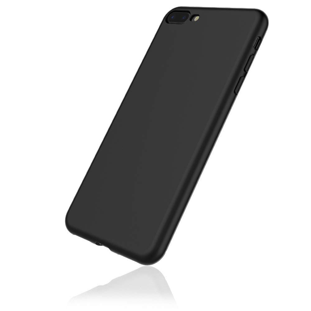 EasyAcc [Support Wireless Charging] Case Compatible With iPhone 8 Plus/iPhone 7 Plus, Black TPU Cover Phone Case Matte Finish Slim Profile Compatible with iPhone 8 Plus/iPhone 7 Plus