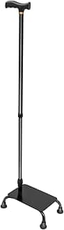 Stair Climbing Assist Cane for Elderly Stairway Aid Walking Sticks Adjustable Height 2-in-1 Walking Stick with 4 Non-Slip Base and Handle for Seniors Men and Women
