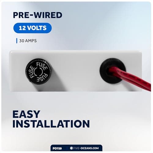 TMC Marine Electric Toliet Momentary On-Off Push Button Switch Box for Boats, Five Oceans FO729