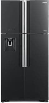 760L Gross, Net 540L, Side By Side 4 Doors Premium Refrigerator, 10 Year Warranty on Inverter Compressor, No Frost Fridge, Dual Fan Cooling, Movable Twist Ice Tray, Glass Grey-RW760PUK7GGR
