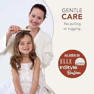 Boar Bristle Hair Brush - Wooden Bamboo Brush, Hairbrush, Boar Bristle Brush, Hair Brushes for Women, Mens Hair Brush, Paddle Brush, Curly Hair Brush for Thick Hair & Anti Static Detangling, Best Gift