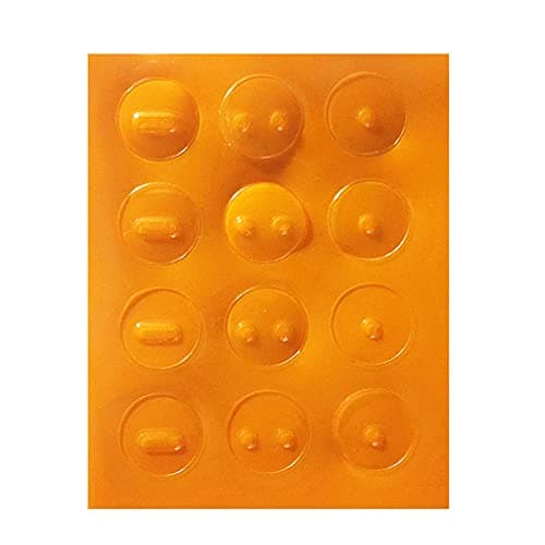 Low Vision Orange Locator Dots & Dashes - Raised Tactile Dots & Dashes Keyboard Location Stickers – 12 Pk, Transparent