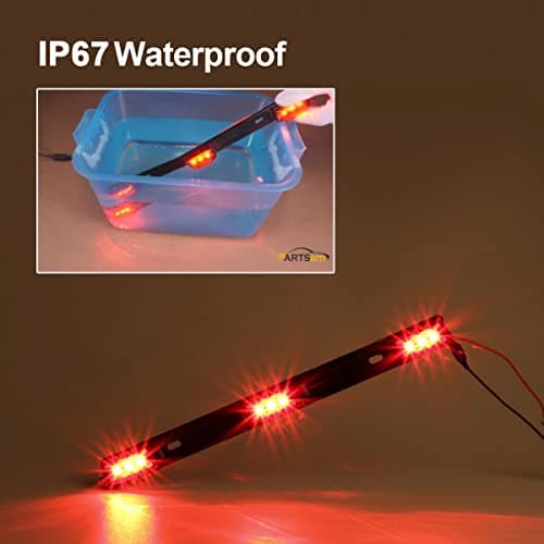 am Red Clearance ID Bar Marker Light 3 9 LED Trailer Stainless Steel