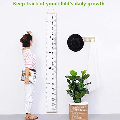 KHLZ US Height Growth Chart for Kids – Portable Foldable Writable Hanging Wall Height Chart for Kids, Toddlers, and Babies 79"" x 7.9""