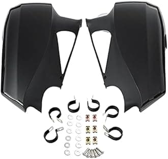 TCT-MOTORPARTS Mustache Engine Guard Highway Crash Bar+ Vivid Black Lower Fairing Kit Fit for Indian Chieftain 2017-2018 Roadmaster 2023-2025 Springfield Dark Horse
