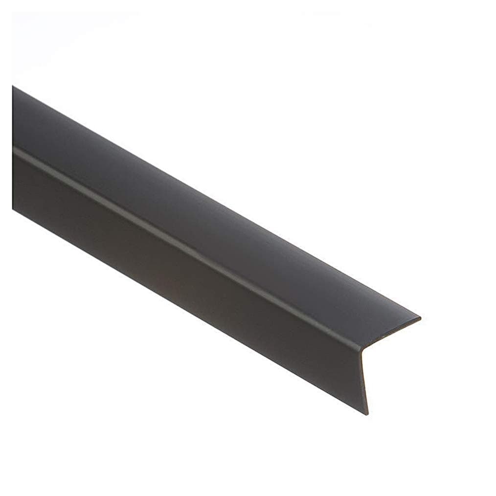 Black Plastic PVC Corner 90 Degree Angle Trim Wall Corner Guard Edge Protector Waterproof Profile (Corner Angle 3/8" x 3/8", 3-1/4')