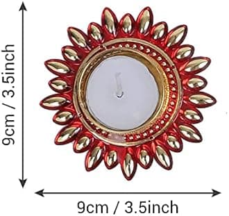 TIED RIBBONS Set of 6 Multicolor Florals Tealight Candle Holders for Diyas Decor Centerpieces Votives - Decorations Items for Home Decor